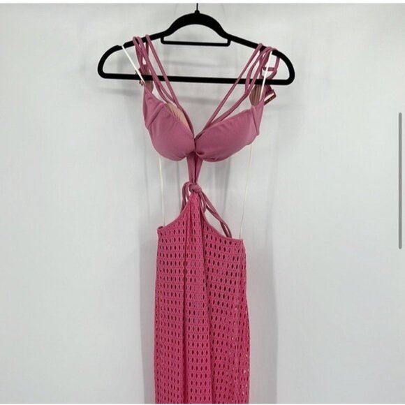 PatBO Cut Out Beach Dress in Blush Pink - Picture 9 of 10